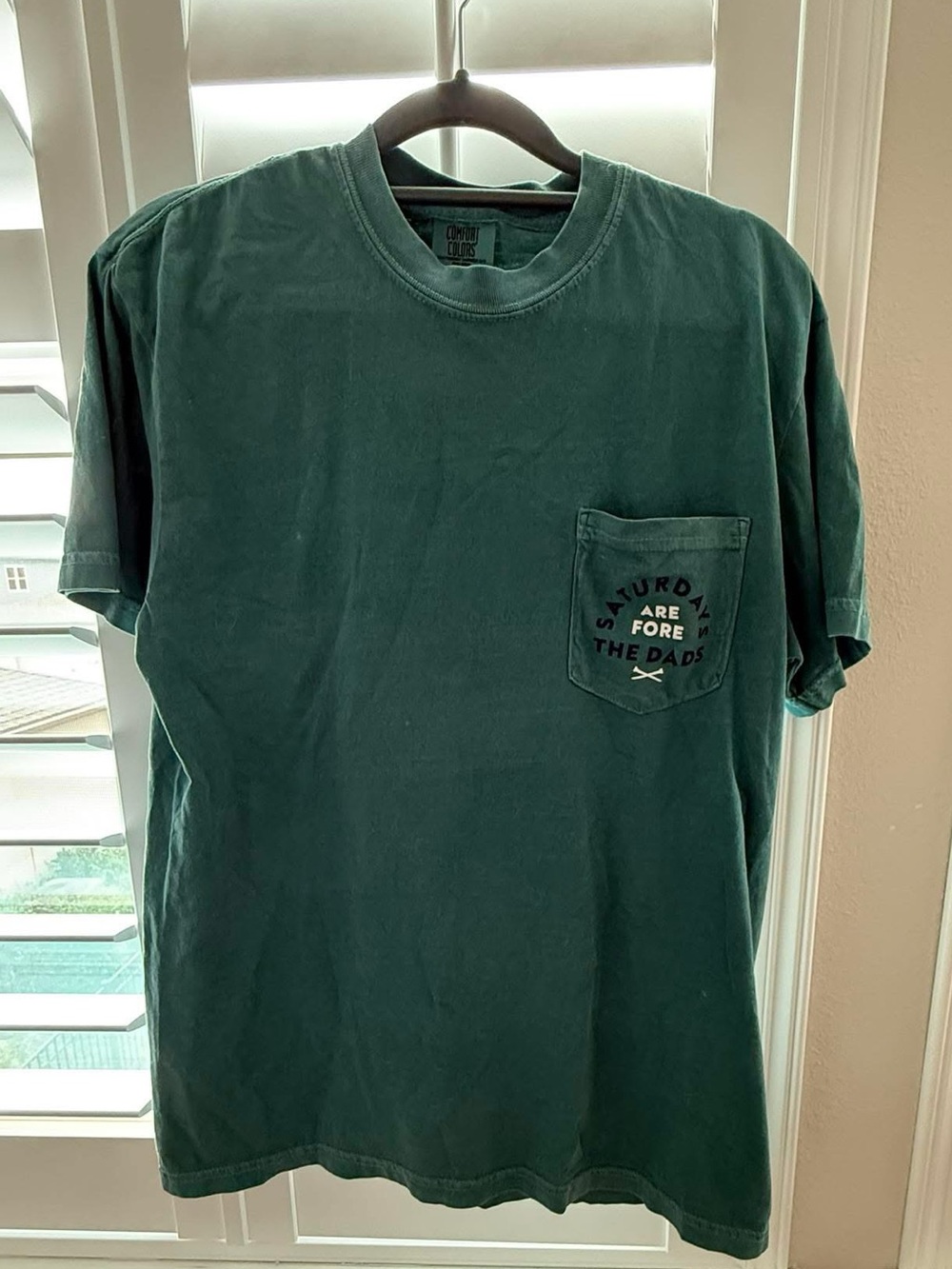 Barstool Sports Saturdays are FORE the Dads Classic Pocket Tee - Green